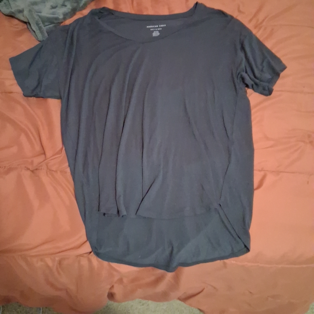 American Eagle Outfitters Gray Relaxed Short Sleeve T-Shirt